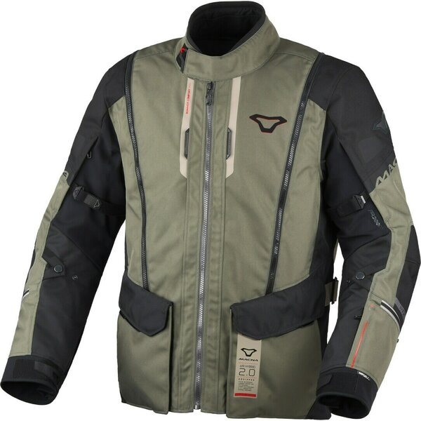 Geaca textil impermeabila touring/adventure MACNA AIR HYBRID 2.0 M Gri/Negru/Rosu, 13