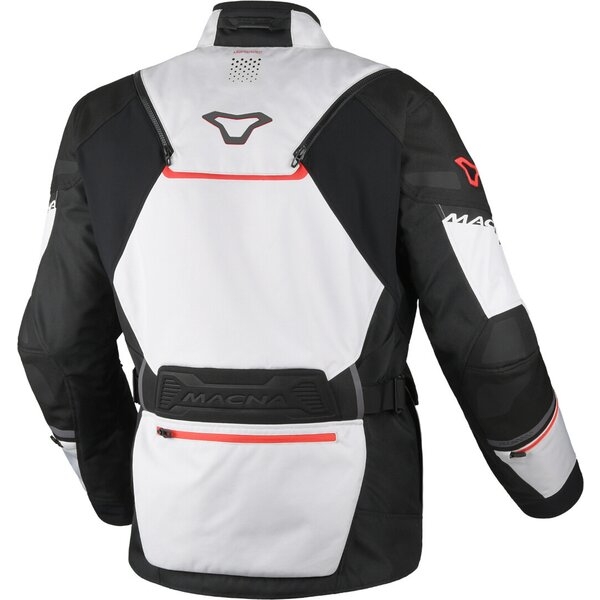 Geaca textil impermeabila touring/adventure MACNA AIR HYBRID 2.0 L Gri/Negru/Rosu, 15