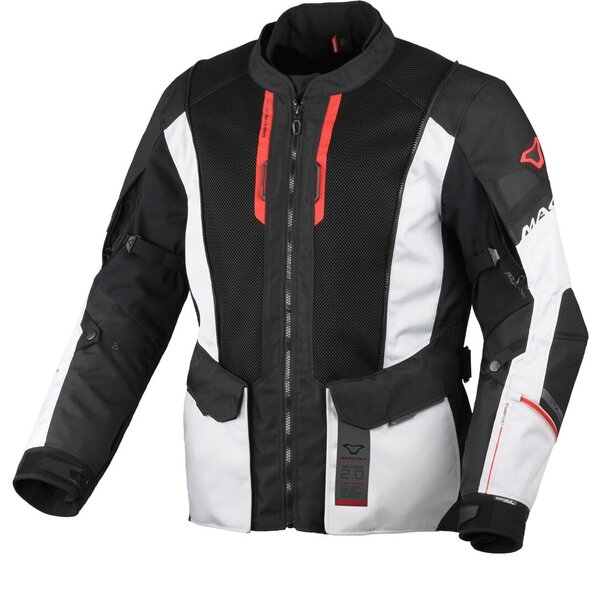 Geaca textil impermeabila touring/adventure MACNA AIR HYBRID 2.0 XXL Gri/Negru/Rosu, 3