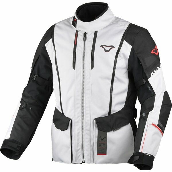 Geaca textil impermeabila touring/adventure MACNA AIR HYBRID 2.0 XXL Gri/Negru/Rosu, 4