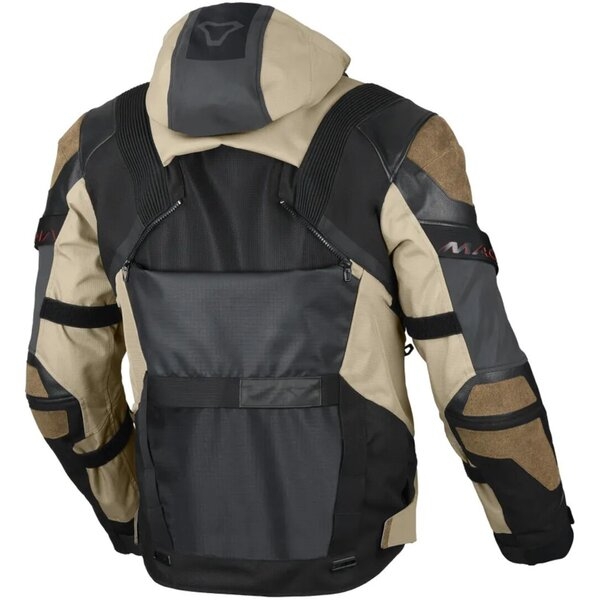 Geaca textil impermeabila touring/adventure MACNA TRYTON Night Eye™ XL Maro/Negru, 14