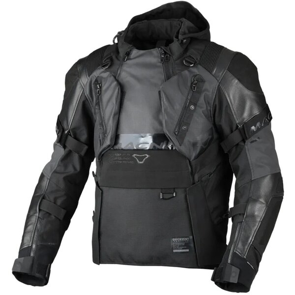Geaca textil impermeabila touring/adventure MACNA TRYTON Night Eye™ M Taupe/Negru, 14