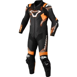 Combinezon de piele race 1 piesa MACNA ARMADYL Negru/Alb 48, 6