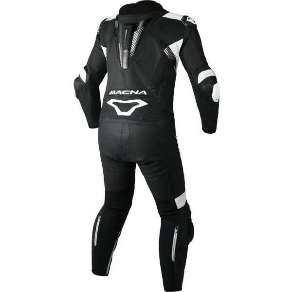 Combinezon de piele race 1 piesa MACNA ARMADYL Negru/Alb 52, 9