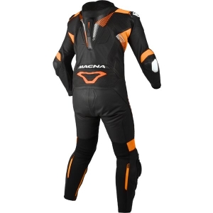 Combinezon de piele race 1 piesa MACNA ARMADYL Negru/Alb 54, 12