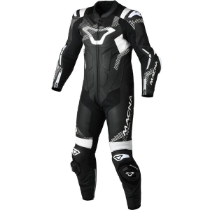 Combinezon de piele race 1 piesa MACNA ARMADYL Negru/Alb 56, 9
