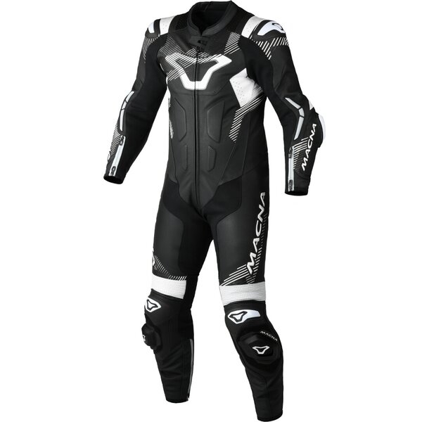 Combinezon de piele race 1 piesa MACNA ARMADYL Negru/Rosu/Alb 52, 14