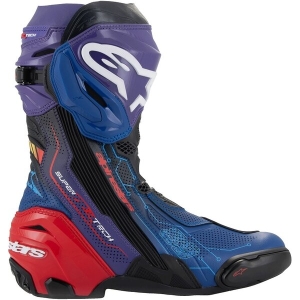 Cizme moto race ALPINESTARS SUPERTECH R VENTED LE MARTINATOR R01 REPLICA 45 Albastru/Mov/Rosu, 3