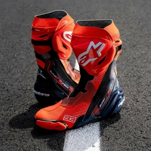 Cizme moto race ALPINESTARS SUPERTECH R VENTED MM93 REPLICA 43 Rosu fluo/Albastru/Negru, 7