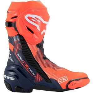Cizme moto race ALPINESTARS SUPERTECH R VENTED MM93 REPLICA 43 Rosu fluo/Albastru/Negru, 10