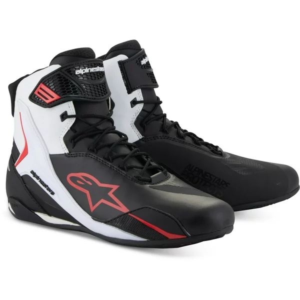 Ghete moto sport/touring ALPINESTARS FASTER-4 Negru/Alb 44, 12