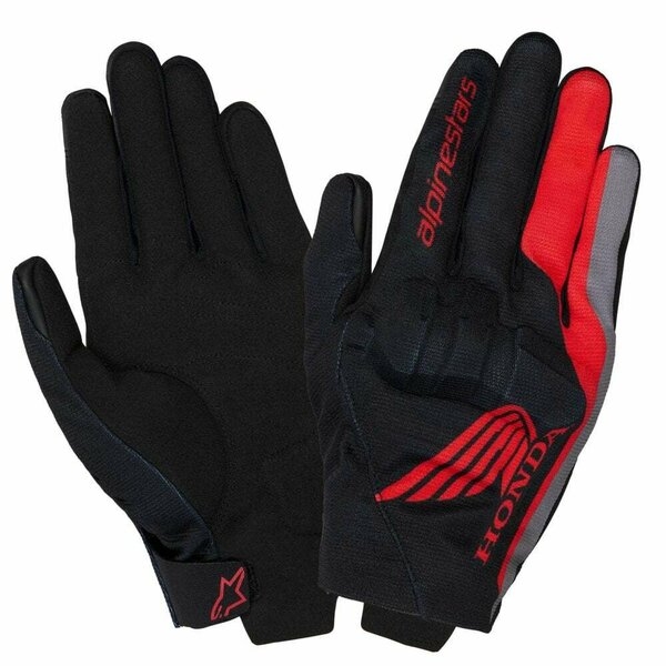 Manusi de vara ALPINESTARS HONDA REEF V2 XXL Negru/Rosu/Gri, 4
