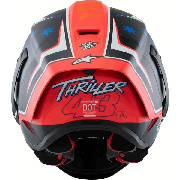 Casca integrala sport ALPINESTARS SUPERTECH R10 LE MILLER XL Negru/Rosu mat, 8