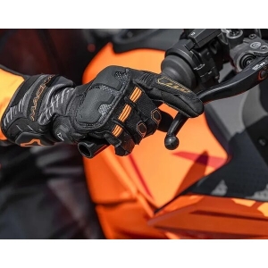 Manusi de piele vara MACNA TEMPO 2.0 S Negru/Rosu, 6