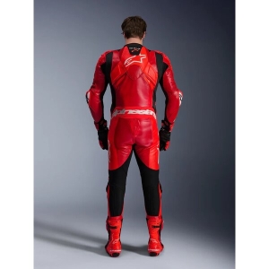 Combinezon de piele race 1 piesa ALPINESTARS GP PLUS V4 SPRINT 50 Rosu fluo/Negru, 3