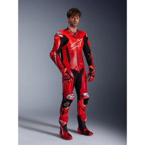 Combinezon de piele race 1 piesa ALPINESTARS GP PLUS V4 SPRINT 50 Rosu fluo/Negru, 6