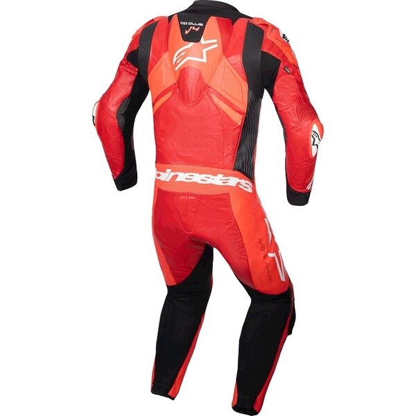 Combinezon de piele race 1 piesa ALPINESTARS GP PLUS V4 SPRINT 52 Rosu fluo/Negru, 8