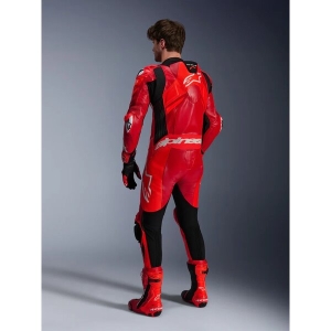 Combinezon de piele race 1 piesa ALPINESTARS GP PLUS V4 SPRINT 52 Rosu fluo/Negru, 4