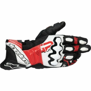 Manusi de piele race ALPINESTARS GP PLUS R V3 XXL Negru/Alb/Rosu fluo