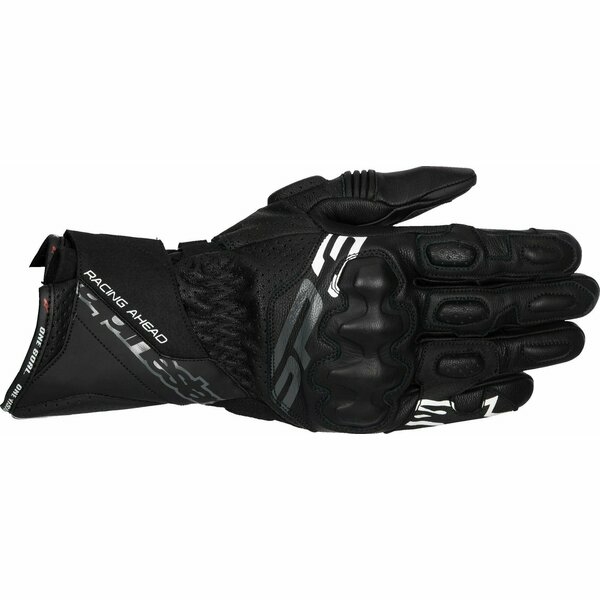 Manusi de piele sport ALPINESTARS SP-3 L Negru/Alb/Rosu fluo, 5