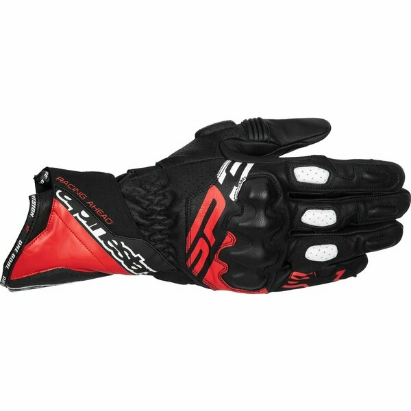 Manusi de piele sport ALPINESTARS SP-3 L Negru/Alb/Rosu fluo, 2