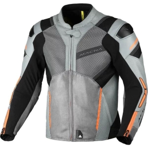 Geaca de vara piele/textil MACNA GALVIC 50 Negru/Rosu, 8
