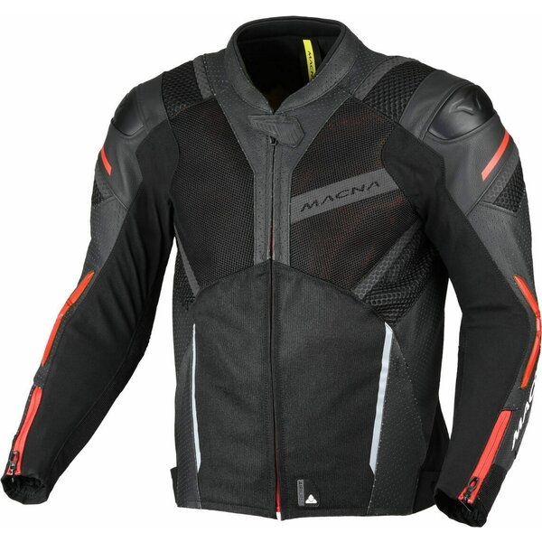 Geaca de vara piele/textil MACNA GALVIC Negru 52, 4