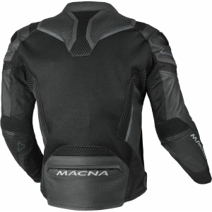 Geaca de vara piele/textil MACNA GALVIC 54 Negru/Rosu, 7