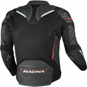 Geaca de vara piele/textil MACNA GALVIC 56 Negru/Rosu, 4