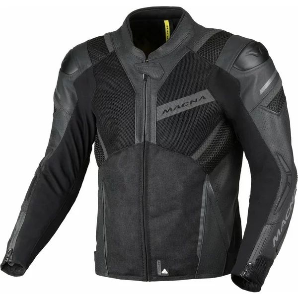 Geaca de vara piele/textil MACNA GALVIC 58 Negru/Rosu, 5