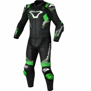 Combinezon de piele 2 piese MACNA ARMADYL Negru/Alb 48, 8