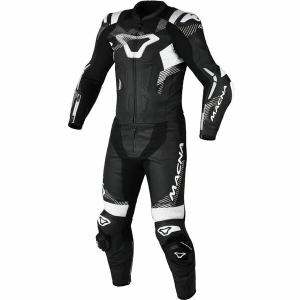 Combinezon de piele 2 piese MACNA ARMADYL Negru/Alb 48, 14