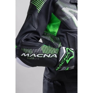 Combinezon de piele 2 piese MACNA ARMADYL Negru/Alb 58, 7