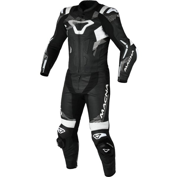 Combinezon de piele 2 piese MACNA ARMADYL Negru/Alb 60, 12