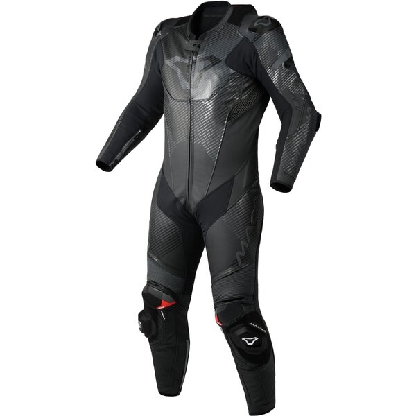 Combinezon de piele race 1 piesa MACNA IGNITE 52 Negru/Alb/Rosu, 5