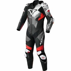 Combinezon de piele race 1 piesa MACNA IGNITE 56 Negru/Alb/Rosu, 2