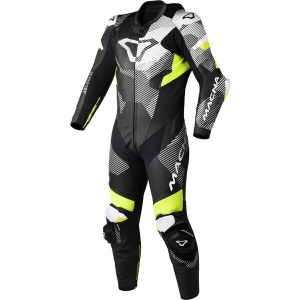 Combinezon de piele race 1 piesa MACNA IGNITE 58 Negru/Alb/Rosu, 7