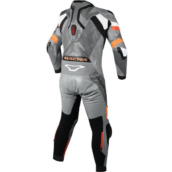 Combinezon de piele race 1 piesa MACNA IGNITE 48 Negru/Alb/Galben Fluo, 5