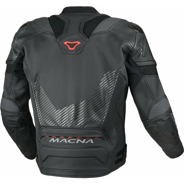 Geaca de piele sport MACNA IGNITE Negru/Rosu/Alb 56, 3