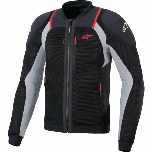 Geaca de vara cu protectii ALPINESTARS TROOP-AIR PRO M Negru/Rosu fluo