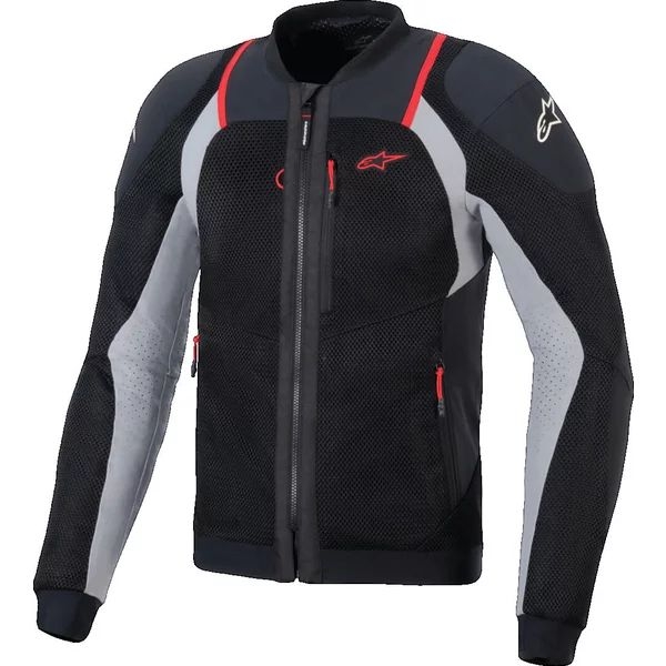 Geaca de vara cu protectii ALPINESTARS TROOP-AIR PRO L Negru/Rosu fluo, 8
