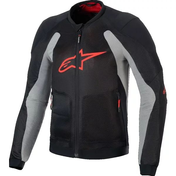 Geaca de vara cu protectii ALPINESTARS TROOP-AIR L Negru/Gri/Rosu, 4