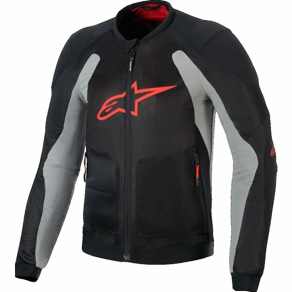 Geaca de vara cu protectii ALPINESTARS TROOP-AIR XL Negru/Gri/Rosu, 2