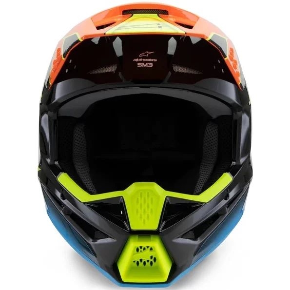 Casca cross-enduro de copii ALPINESTARS S-M3 YOUTH FRAY ECE06 M Negru/Portocaliu, 7