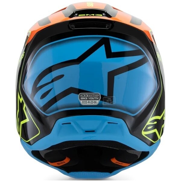Casca cross-enduro de copii ALPINESTARS S-M3 YOUTH FRAY ECE06 L Negru/Rosu/Galben fluo, 3