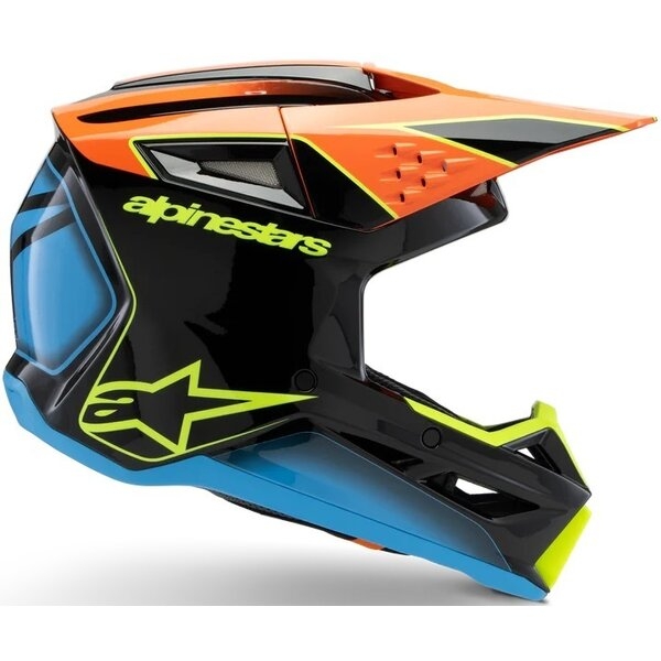 Casca cross-enduro de copii ALPINESTARS S-M3 YOUTH FRAY ECE06 L Negru/Rosu/Galben fluo, 7