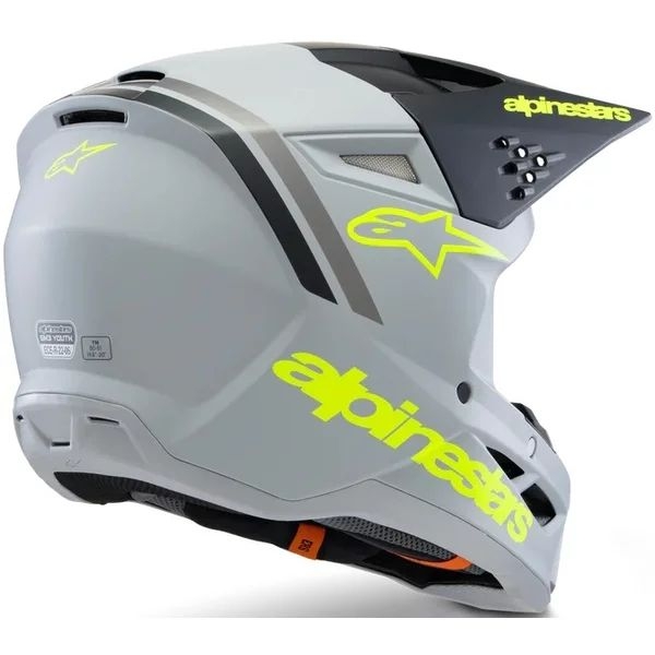 Casca cross-enduro de copii ALPINESTARS S-M3 YOUTH RADIUM ECE06 M Galben fluo/Negru, 17