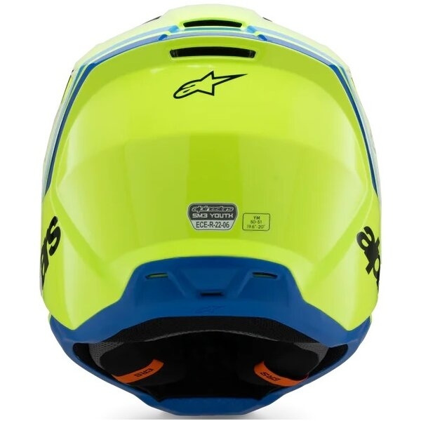 Casca cross-enduro de copii ALPINESTARS S-M3 YOUTH RADIUM ECE06 M Gri/Galben fluo, 3