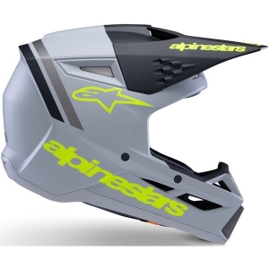 Casca cross-enduro de copii ALPINESTARS S-M3 YOUTH RADIUM ECE06 M Gri/Galben fluo, 10