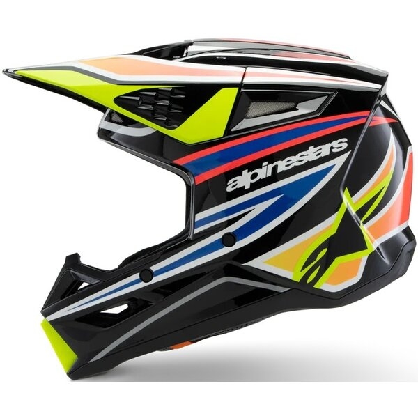 Casca cross-enduro de copii ALPINESTARS S-M3 YOUTH WURX ECE06 S Negru/Galben fluo, 13